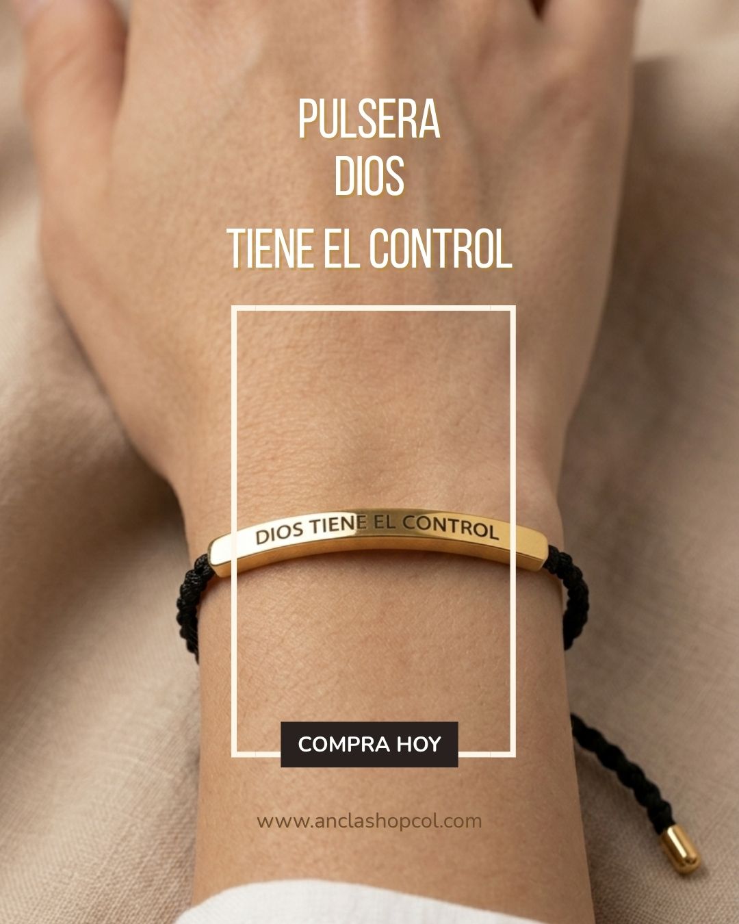 PULSERA DIOS TIENE EL CONTROL- Elige tu color preferido