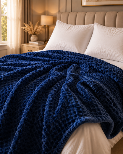 Convierte tu cama en una experiencia de hotel premium-Pack 2 Almohadas + 1 Cobija Piel de Conejo