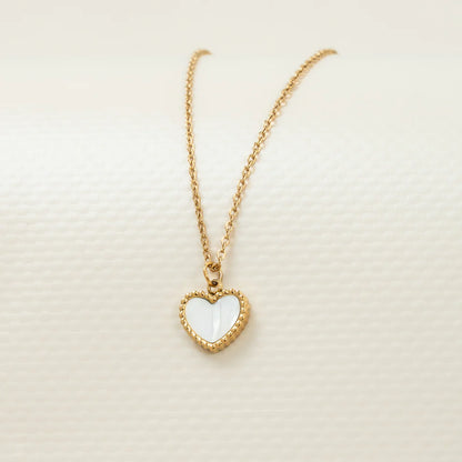 Cadena White Heart Mujer-Oro Laminado 18K