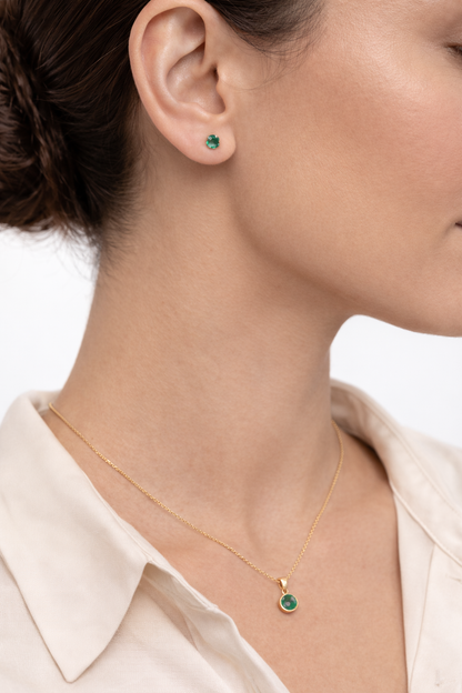 Nuevo Set Aretes & Collar Oro Laminado