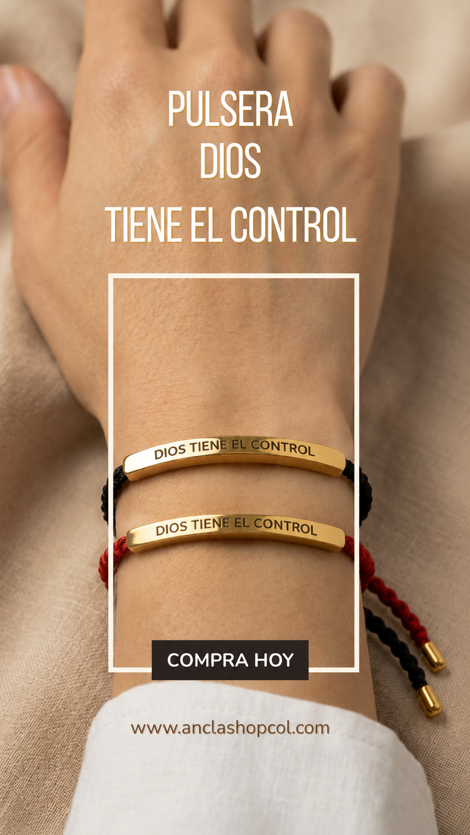 PULSERA DIOS TIENE EL CONTROL- Elige tu color preferido