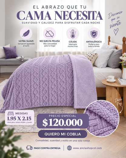 Cobija Trenzada Ovejera– Térmica 1.95x2.15