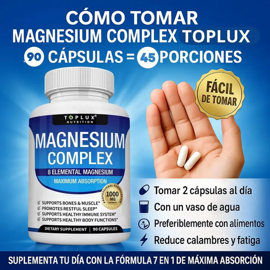 Magnesium Complex 8 en 1 – Soporte para Energía, Estrés y Enfoque Diario