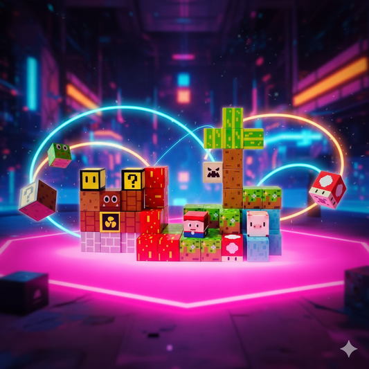 Pixel art estilo Mario Bros/Minecraft – 75 piezas