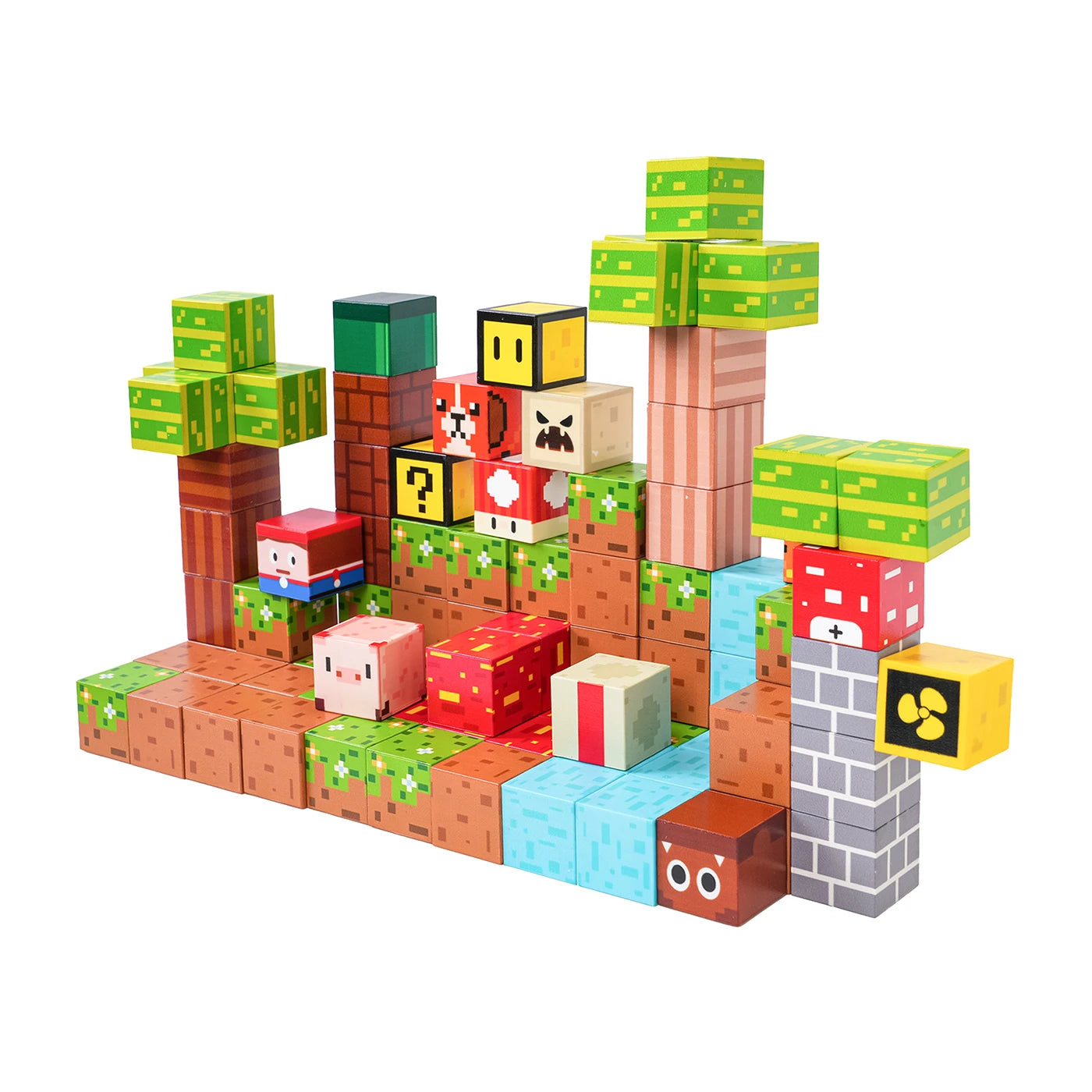 Pixel art estilo Mario Bros/Minecraft – 75 piezas
