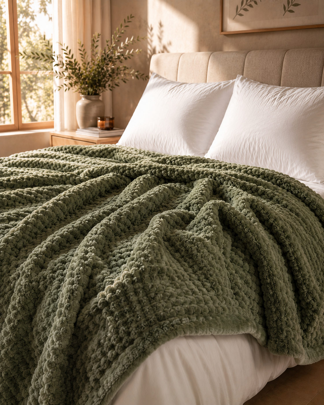 Convierte tu cama en una experiencia de hotel premium-Pack 2 Almohadas + 1 Cobija Piel de Conejo